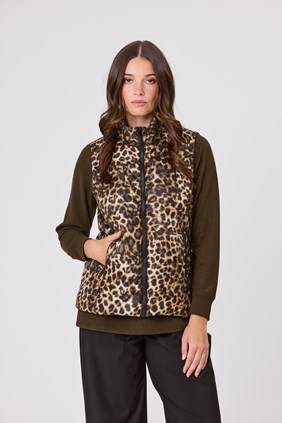 LEOPARD QUILT VEST